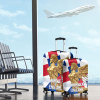 Commonwealth Of England Flag Golden Angel Luggage Cover Historical British Heritage Winged Figure