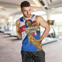 Commonwealth Of England Flag Golden Angel Men Tank Top Historical British Heritage Winged Figure