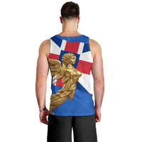 Commonwealth Of England Flag Golden Angel Men Tank Top Historical British Heritage Winged Figure