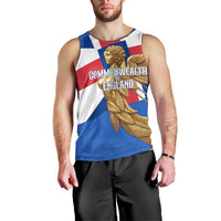 Commonwealth Of England Flag Golden Angel Men Tank Top Historical British Heritage Winged Figure