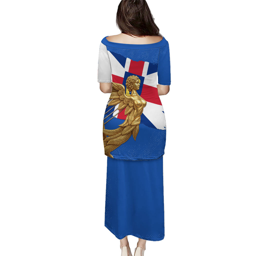 Commonwealth Of England Flag Golden Angel Puletasi Historical British Heritage Winged Figure