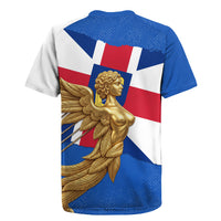 Commonwealth Of England Flag Golden Angel Rugby Jersey Historical British Heritage Winged Figure