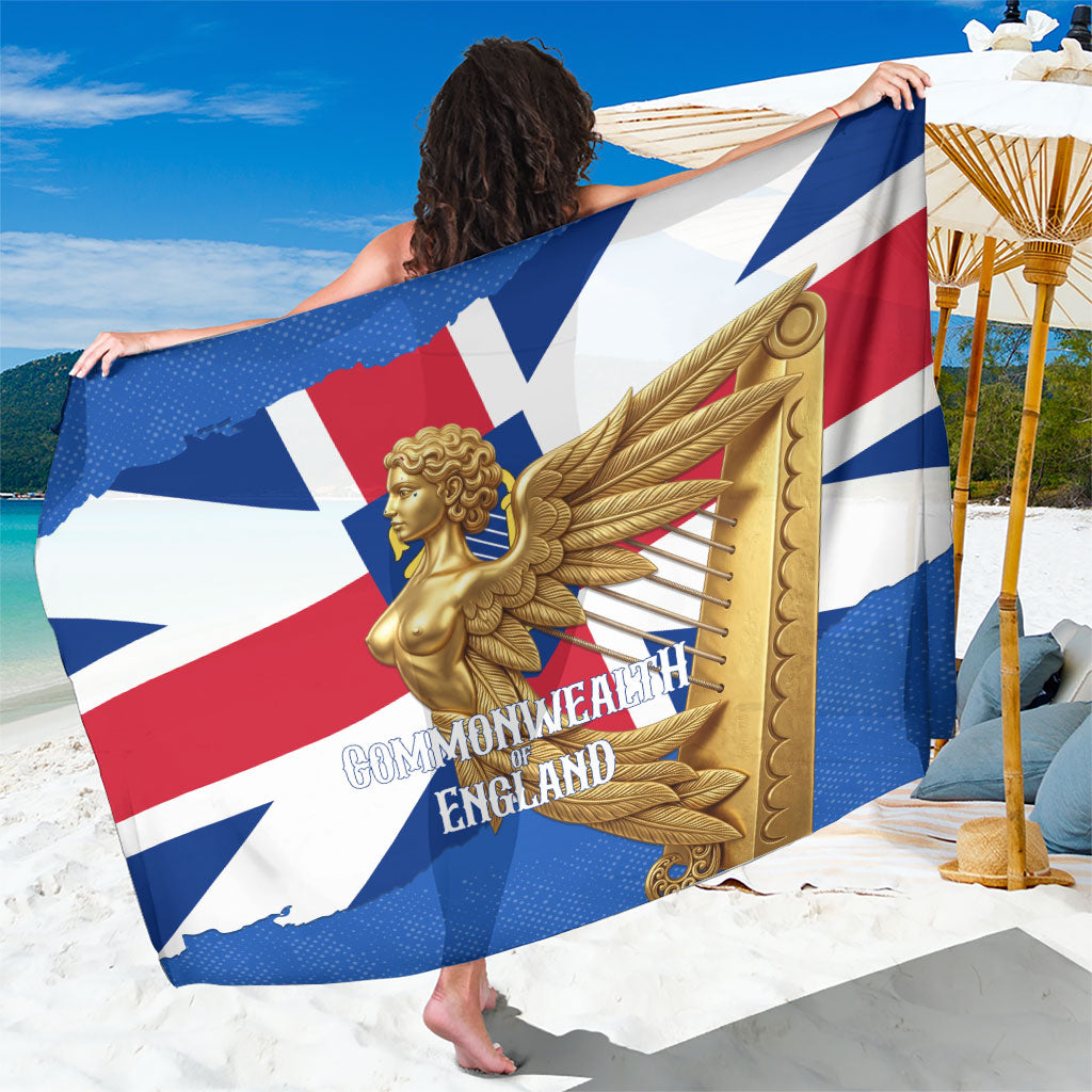Commonwealth Of England Flag Golden Angel Sarong Historical British Heritage Winged Figure