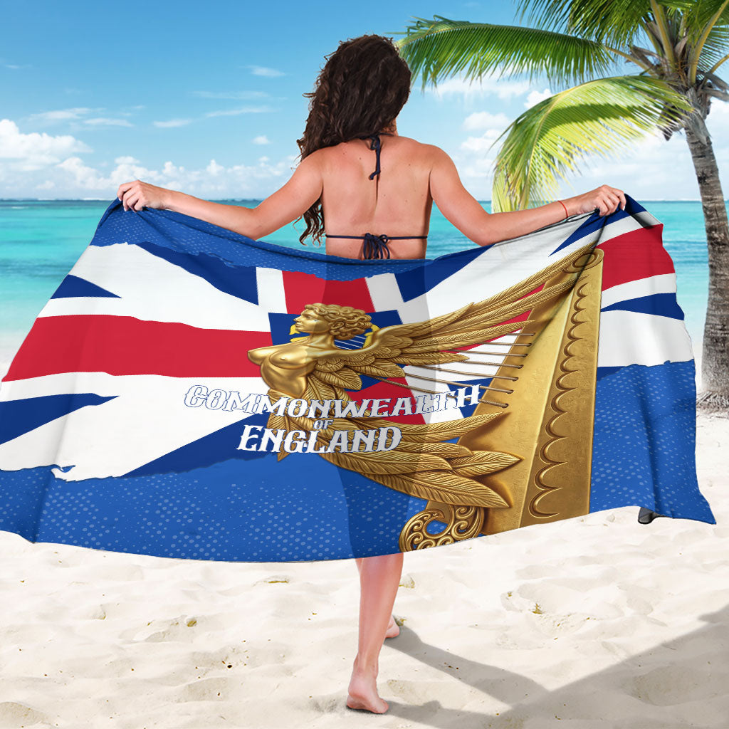 Commonwealth Of England Flag Golden Angel Sarong Historical British Heritage Winged Figure