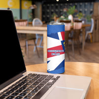Commonwealth Of England Flag Golden Angel Skinny Tumbler Historical British Heritage Winged Figure