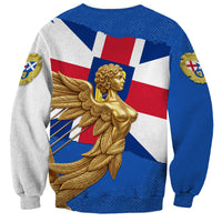 Commonwealth Of England Flag Golden Angel Sweatshirt Historical British Heritage Winged Figure