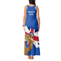 Commonwealth Of England Flag Golden Angel Tank Maxi Dress Historical British Heritage Winged Figure