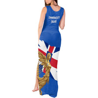 Commonwealth Of England Flag Golden Angel Tank Maxi Dress Historical British Heritage Winged Figure