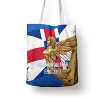 Commonwealth Of England Flag Golden Angel Tote Bag Historical British Heritage Winged Figure