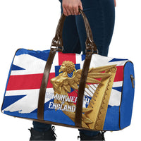 Commonwealth Of England Flag Golden Angel Travel Bag Historical British Heritage Winged Figure