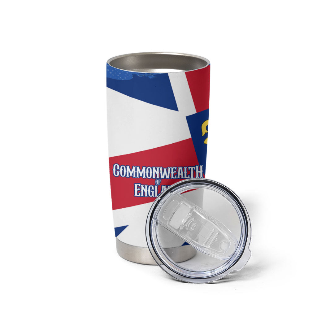 Commonwealth Of England Flag Golden Angel Tumbler Cup Historical British Heritage Winged Figure
