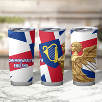Commonwealth Of England Flag Golden Angel Tumbler Cup Historical British Heritage Winged Figure