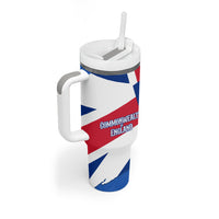 Commonwealth Of England Flag Golden Angel Tumbler With Handle Historical British Heritage Winged Figure