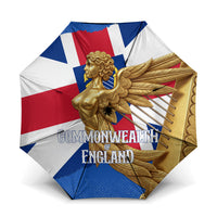 Commonwealth Of England Flag Golden Angel Umbrella Historical British Heritage Winged Figure