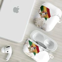 Order Of The Eastern Star AirPods Case OES Elegant Floral Line Art Fraternal Symbolism