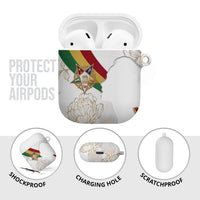 Order Of The Eastern Star AirPods Case OES Elegant Floral Line Art Fraternal Symbolism