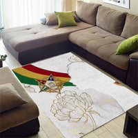 Order Of The Eastern Star Area Rug OES Elegant Floral Line Art Fraternal Symbolism