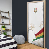 Order Of The Eastern Star Door Cover OES Elegant Floral Line Art Fraternal Symbolism