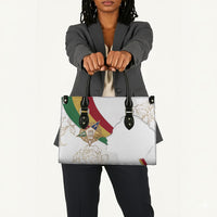 Order Of The Eastern Star Leather Bag OES Elegant Floral Line Art Fraternal Symbolism