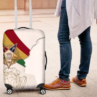Order Of The Eastern Star Luggage Cover OES Elegant Floral Line Art Fraternal Symbolism