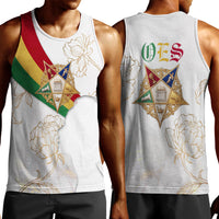 Order Of The Eastern Star Men Tank Top OES Elegant Floral Line Art Fraternal Symbolism