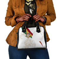 Order Of The Eastern Star Shoulder Handbag OES Elegant Floral Line Art Fraternal Symbolism