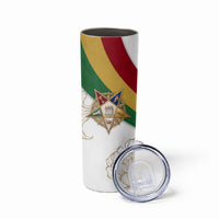Order Of The Eastern Star Skinny Tumbler OES Elegant Floral Line Art Fraternal Symbolism