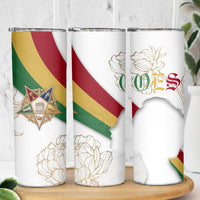 Order Of The Eastern Star Skinny Tumbler OES Elegant Floral Line Art Fraternal Symbolism