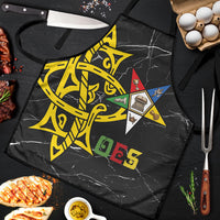 OES Order Of The Eastern Star Apron Five Pointed Star Emblem On Black Marble Texture
