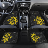 OES Order Of The Eastern Star Car Mats Five Pointed Star Emblem On Black Marble Texture