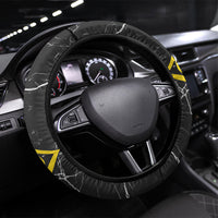 OES Order Of The Eastern Star Steering Wheel Cover Five Pointed Star Emblem On Black Marble Texture