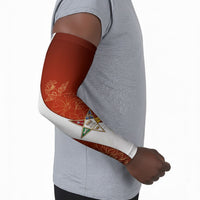 OES Order Of The Eastern Star Arm Sleeves Five Pointed Star Emblem With Gold Floral Art
