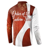OES Order Of The Eastern Star Button Sweatshirt Five Pointed Star Emblem With Gold Floral Art