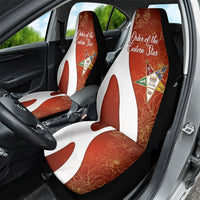 OES Order Of The Eastern Star Car Seat Cover Five Pointed Star Emblem With Gold Floral Art