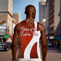 OES Order Of The Eastern Star Men Tank Top Five Pointed Star Emblem With Gold Floral Art