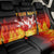 Bowling Ball and Pins Design Back Car Seat Cover with Flame Background and Custom Team Name Text - Wonder Print Shop