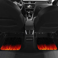 Bowling Ball and Pins Design Car Mats with Flame Background and Custom Team Name Text - Wonder Print Shop