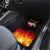 Bowling Ball and Pins Design Car Mats with Flame Background and Custom Team Name Text - Wonder Print Shop