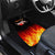 Bowling Ball and Pins Design Car Mats with Flame Background and Custom Team Name Text - Wonder Print Shop