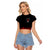 Bowling Ball and Pins Design Raglan Cropped T Shirt with Flame Background and Custom Team Name Text - Wonder Print Shop