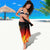 Bowling Ball and Pins Design Sarong with Flame Background and Custom Team Name Text - Wonder Print Shop