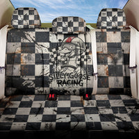 Silly Goose Racing Motorsport Back Car Seat Cover Vintage Distressed Checkered Flag - Cartoon Race Car