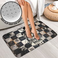 Silly Goose Racing Motorsport Bathroom Set Vintage Distressed Checkered Flag - Cartoon Race Car