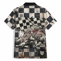 Silly Goose Racing Motorsport Hawaiian Shirt Vintage Distressed Checkered Flag - Cartoon Race Car