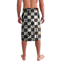 Silly Goose Racing Motorsport Lavalava Vintage Distressed Checkered Flag - Cartoon Race Car
