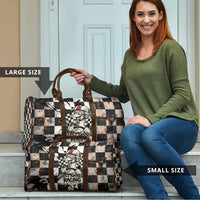 Silly Goose Racing Motorsport Travel Bag Vintage Distressed Checkered Flag - Cartoon Race Car