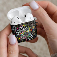 Silly Goose Team Racing AirPods Case Colorful Street Graffiti Checkered Flag