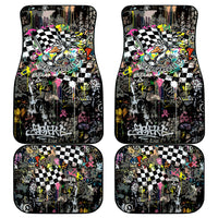 Silly Goose Team Racing Car Mats Colorful Street Graffiti Checkered Flag