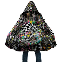 Silly Goose Team Racing Cloak Colorful Street Graffiti Checkered Flag