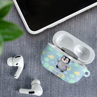 Sneaky Flipper Cute Penguin Holding Knife AirPods Case Funny Chibi Penguin Graphic With Ice And Fish Pattern
